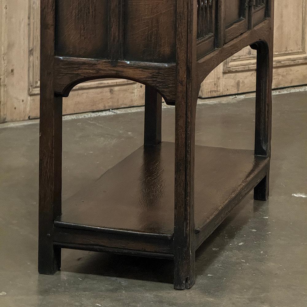 Antique Rustic Gothic Petite Raised Cabinet For Sale 9