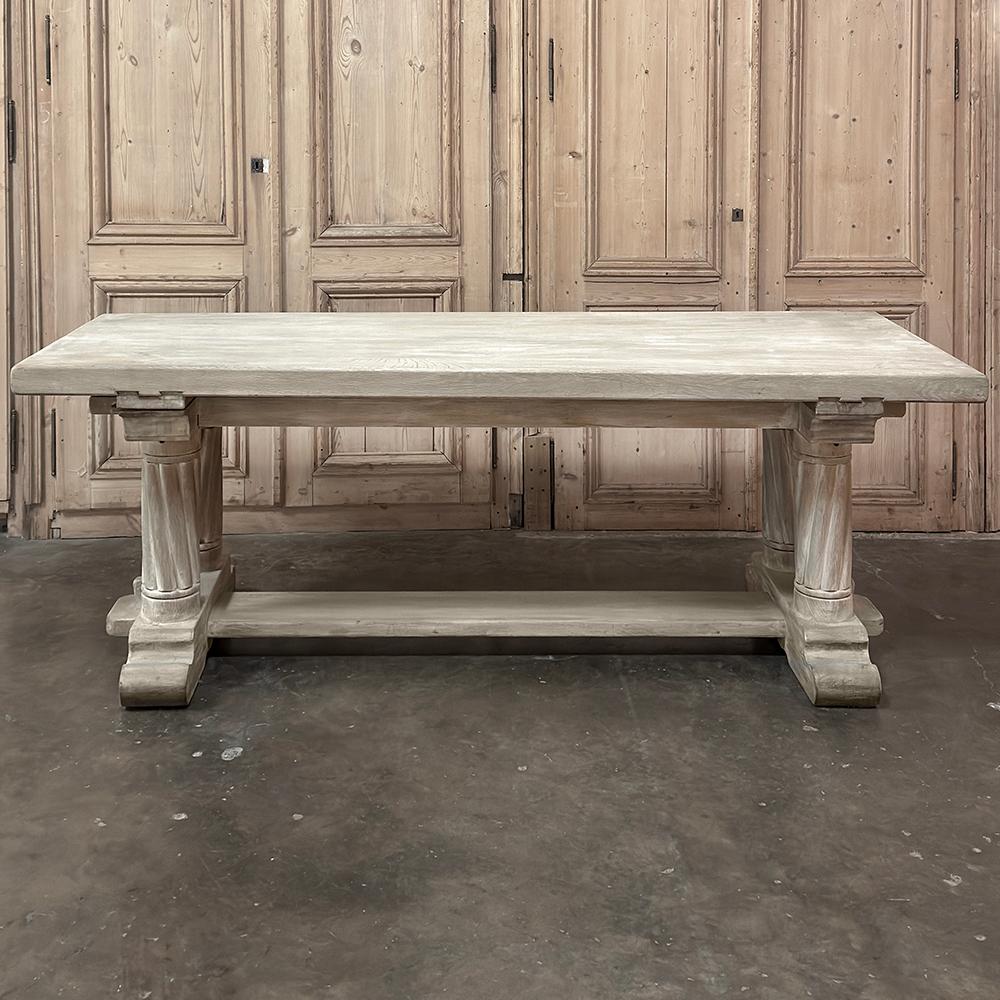 white washed oak dining table