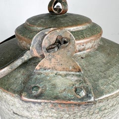 Antique Farmhouse Hammered Copper Tea Kettle