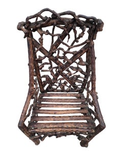 Antique Rustic Handcrafted Adirondack Child's Chair