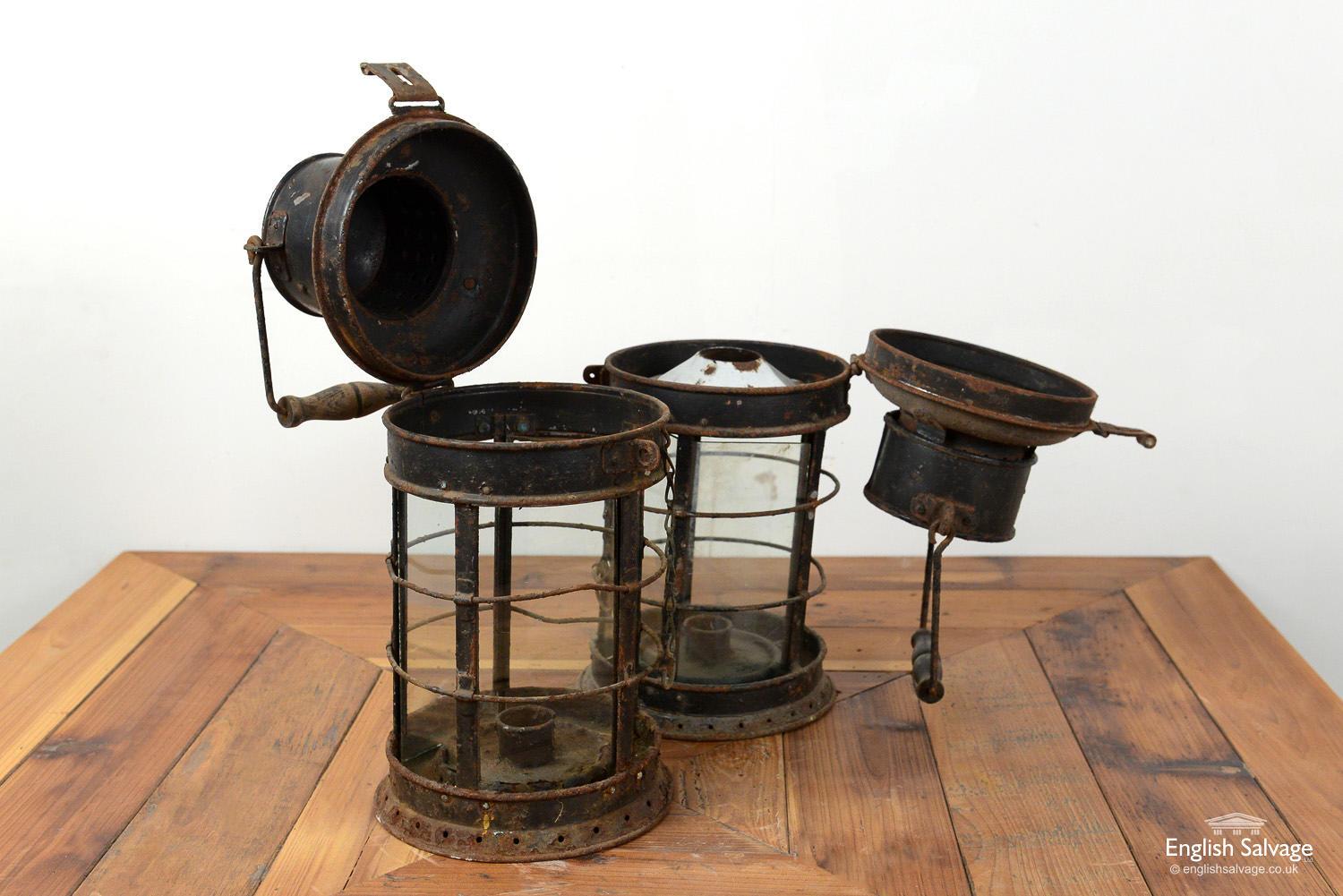 Antique Rustic Handheld Lanterns, 20th Century For Sale at 1stDibs