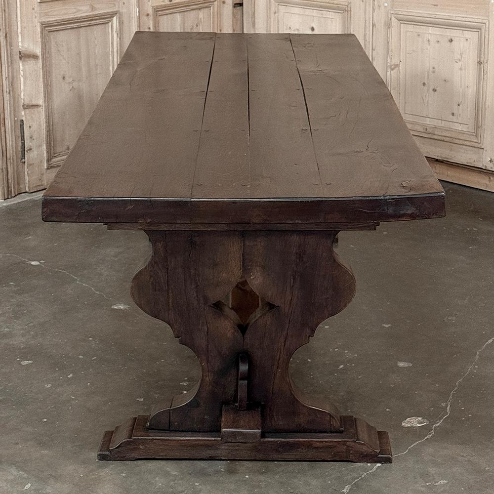 Table de ferme italienne ancienne et rustique à tréteaux en vente 3