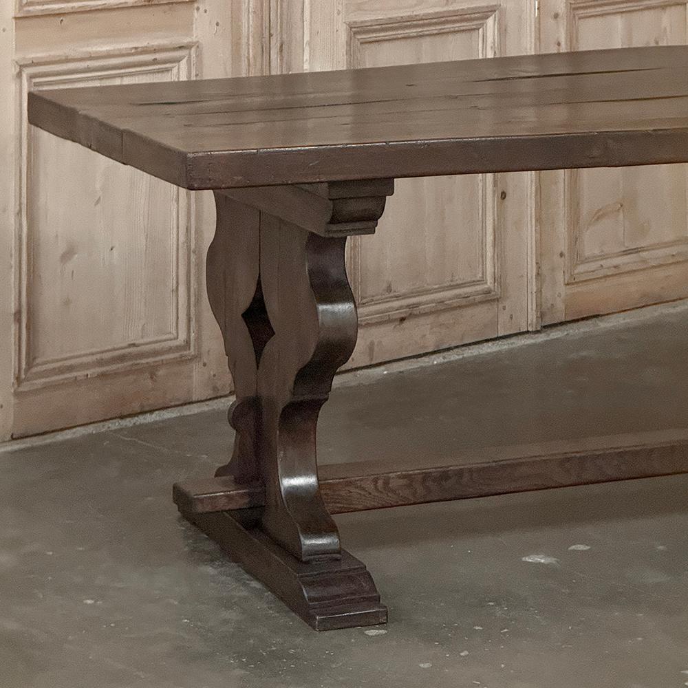 Table de ferme italienne ancienne et rustique à tréteaux en vente 4