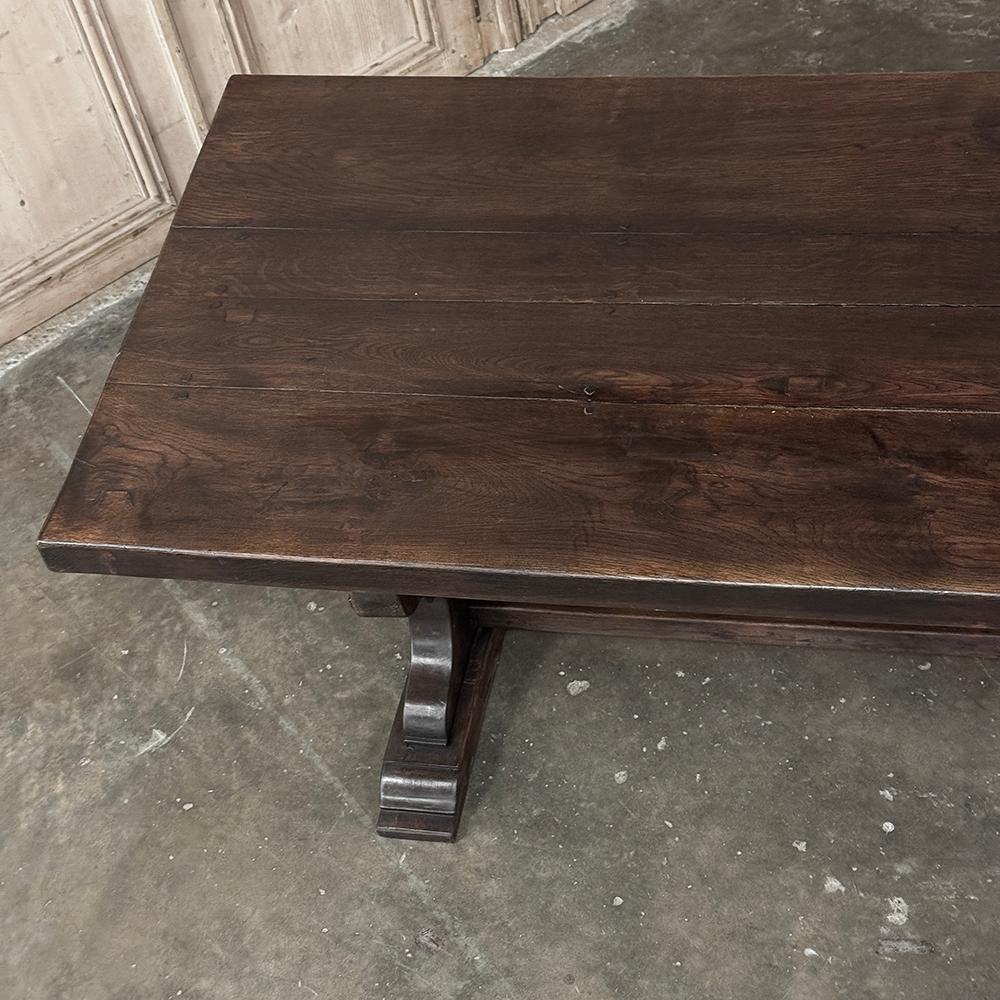Table de ferme italienne ancienne et rustique à tréteaux en vente 7