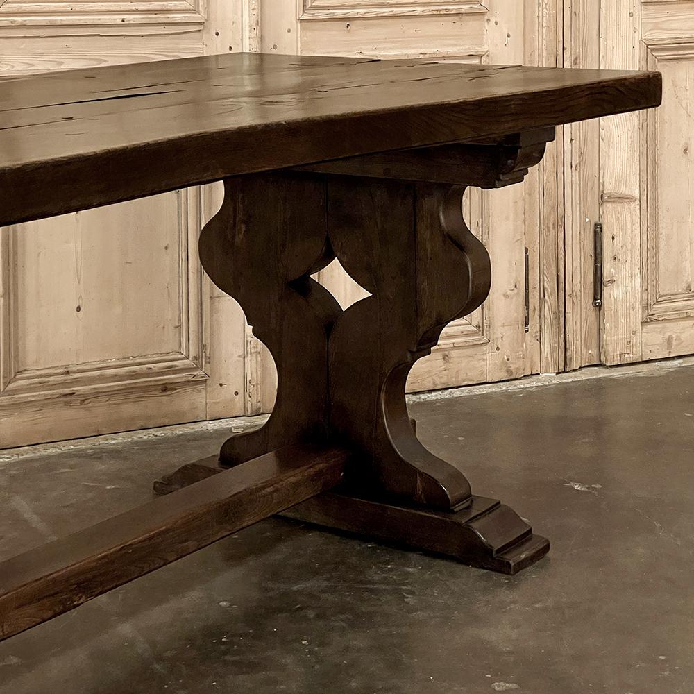 Antico tavolo rustico da fattoria a cavalletto in stile italiano in vendita 8