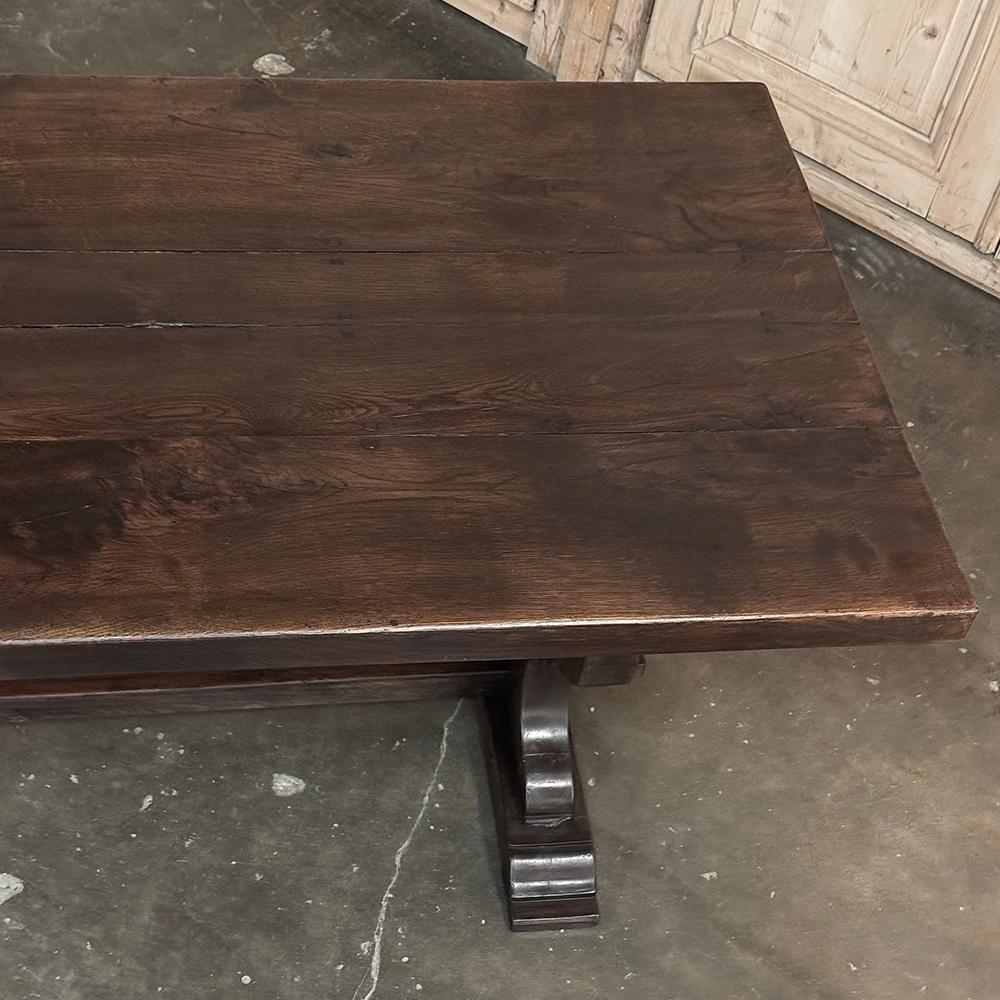 Table de ferme italienne ancienne et rustique à tréteaux en vente 9