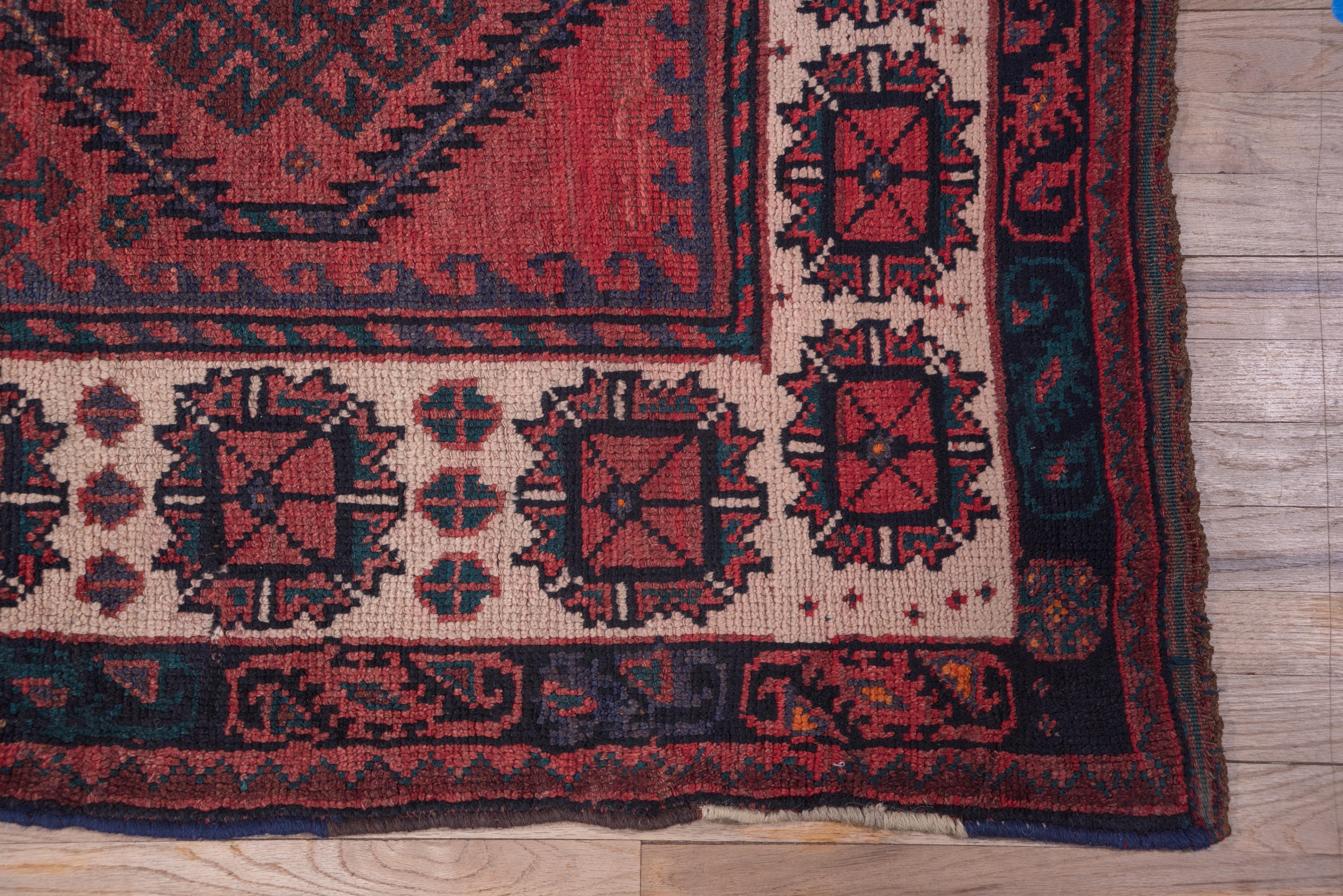 Hand-Knotted Antique Rustic Kurdish Rug For Sale