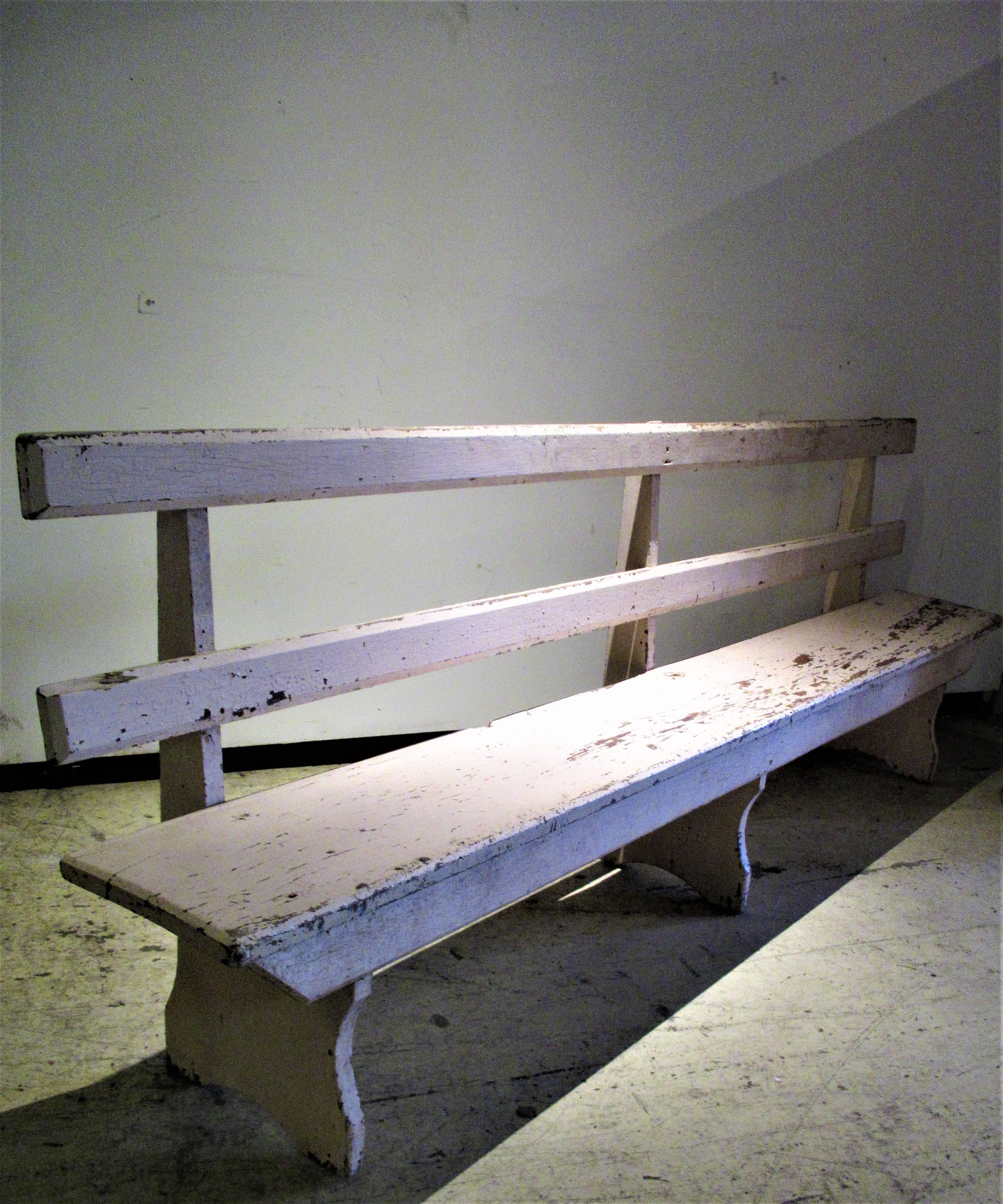 Antique 19th Century Primitive Long Bench 3