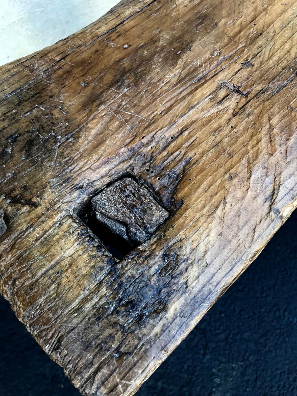 Antique Rustic Low Carpenter's Bench 3