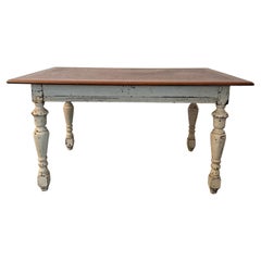 Antique Rustic Maple Farmhouse Dining Work Table