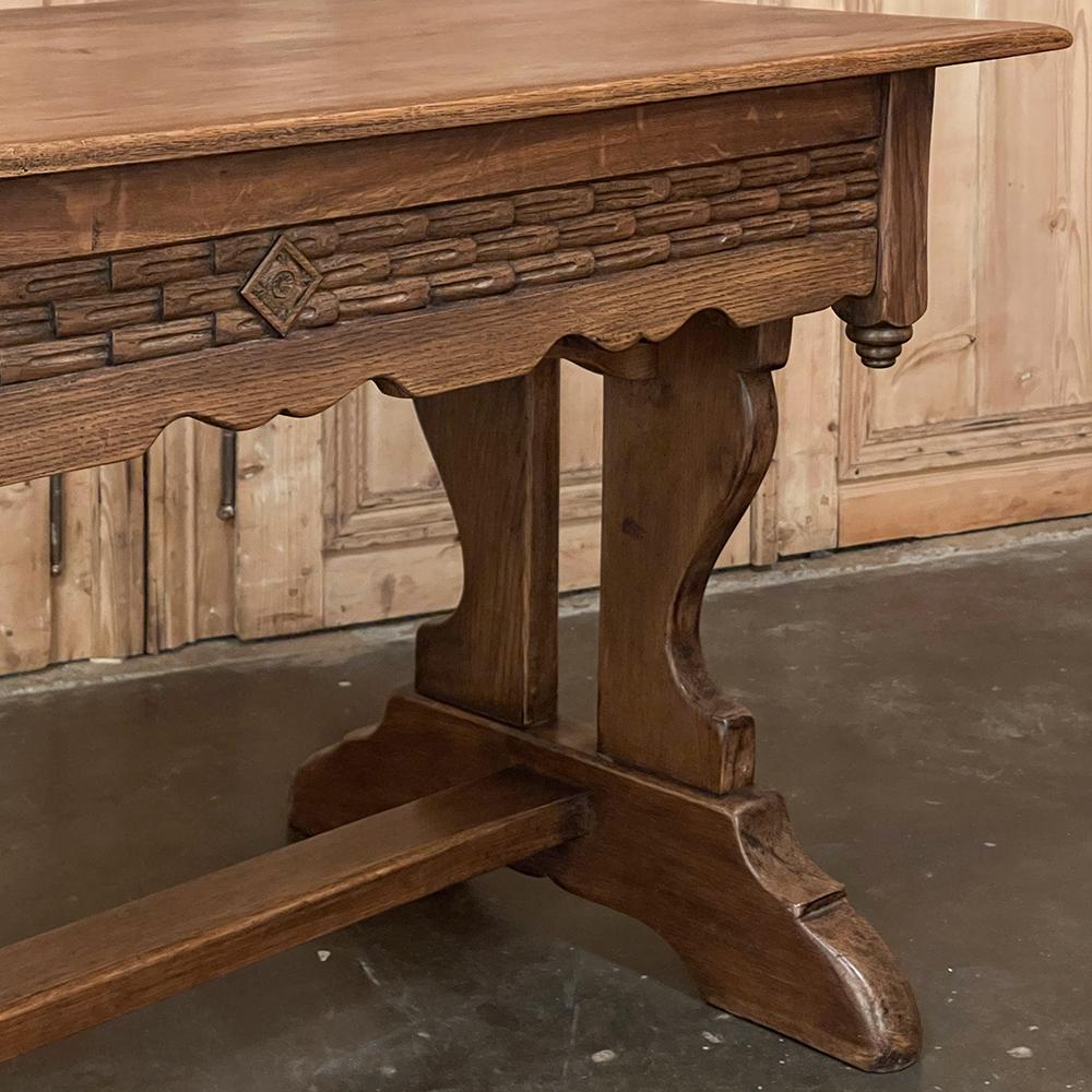Antique Rustic Neogothic Desk ~ Writing Table For Sale 7