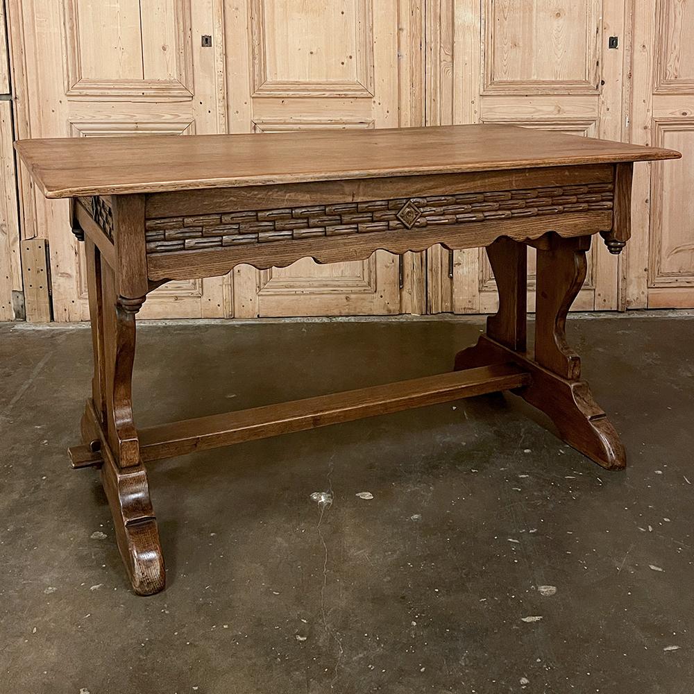 Antique Rustic Neogothic Desk ~ Writing Table For Sale 8