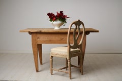 Antique Rustic Northern Swedish Work Table, Made by Hand in Raw Solid Pine