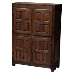 Antique Rustic Oak Cabinet, France, Early 19th Century