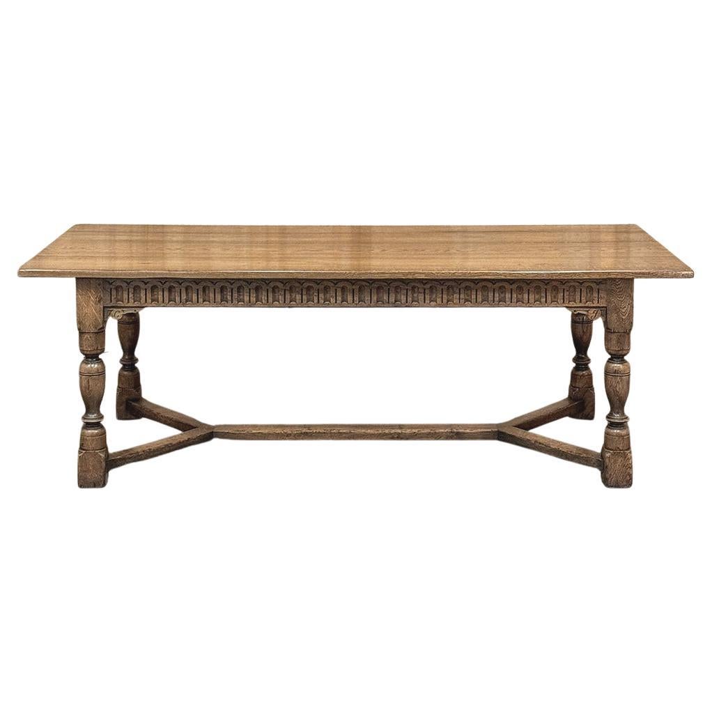 Antique Rustic Oak Dining Table