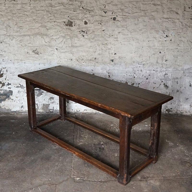 Antique Rustic Oak Refectory Farmhouse Dining Table, 18th Century In Good Condition In Bristol, GB