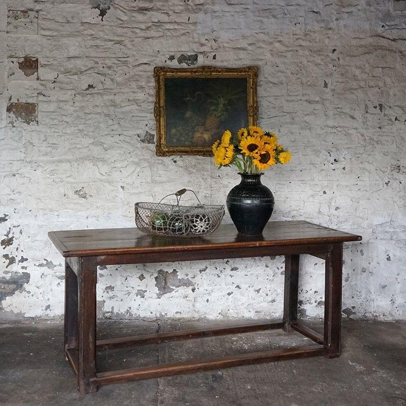 Antique Rustic Oak Refectory Farmhouse Dining Table, 18th Century 5