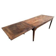 Antique Rustic Oak Single Extending Table
