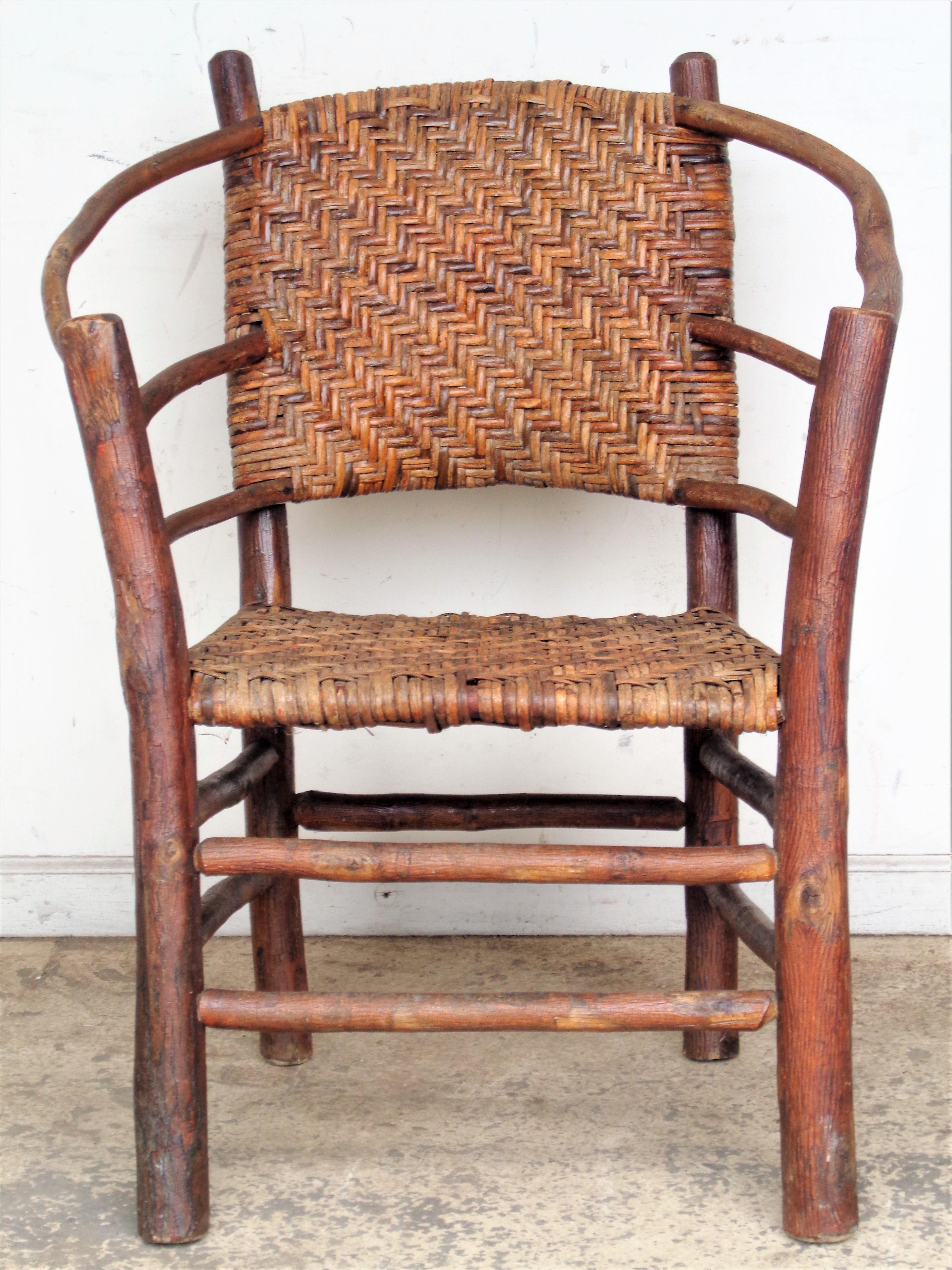 Reed Antique Rustic Hickory Furniture - Settee, Chair, Rocker