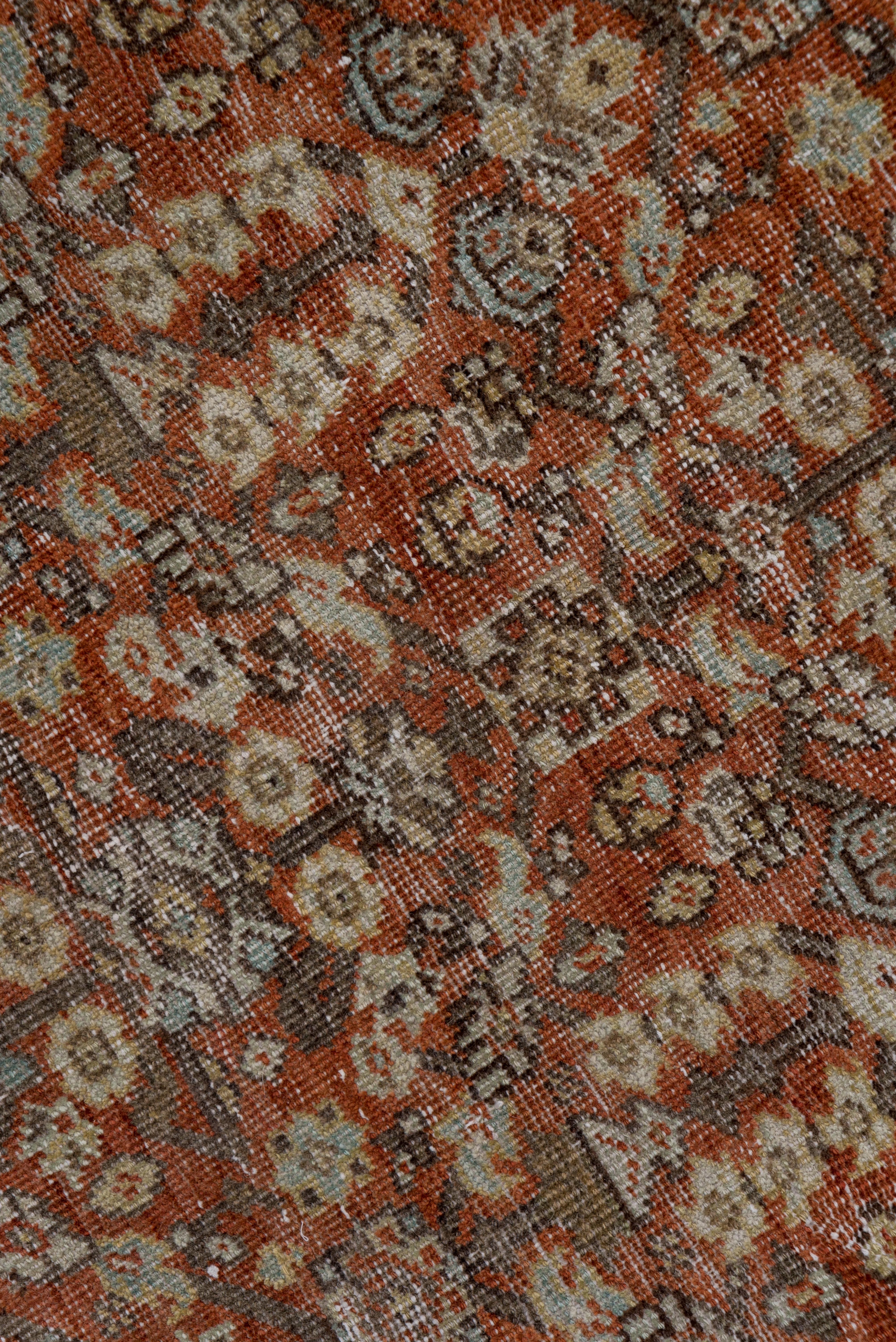 Wool Antique Rustic Persian Mahal Carpet For Sale