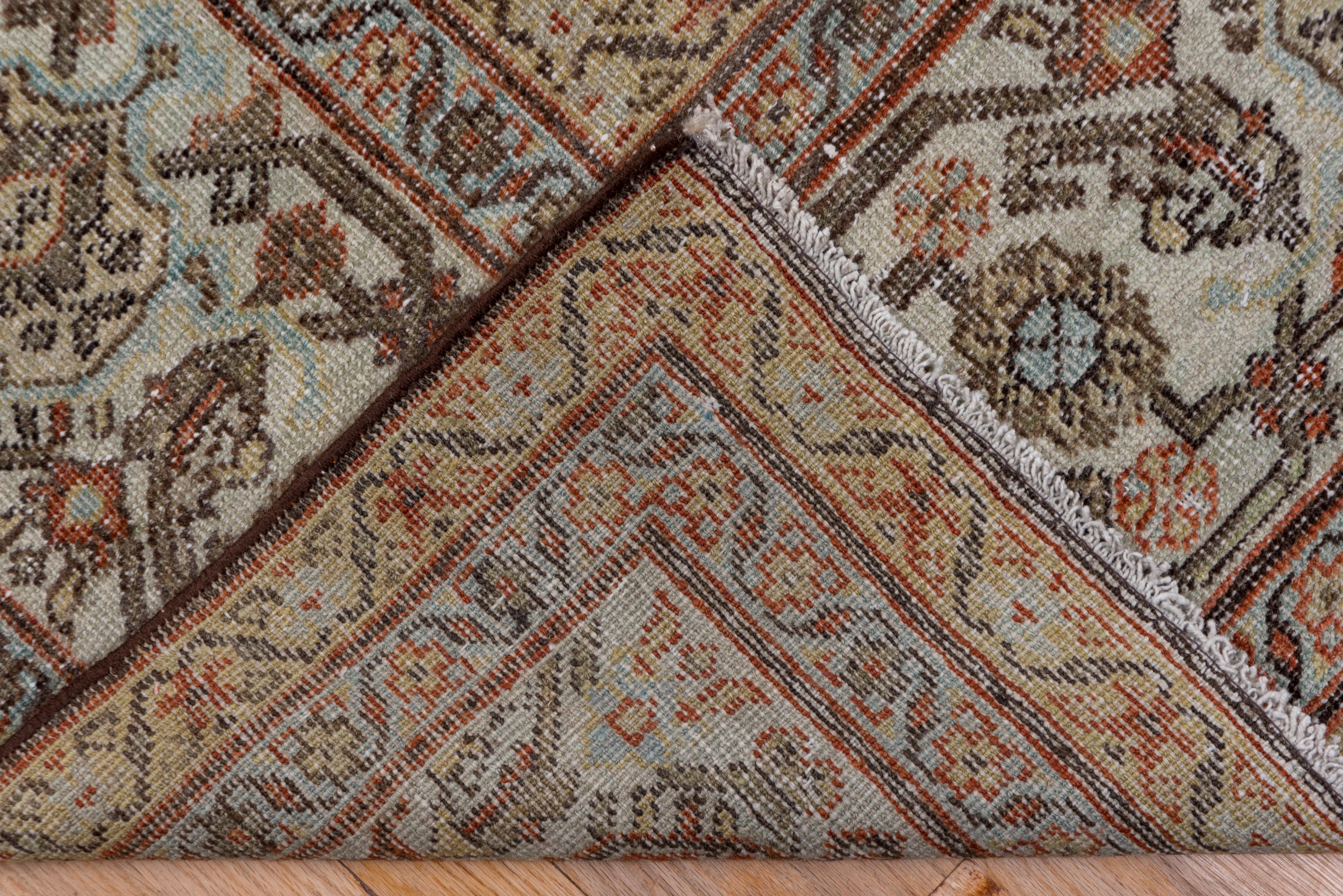 Antiker rustikaler persischer Mahal-Teppich (Wolle) im Angebot