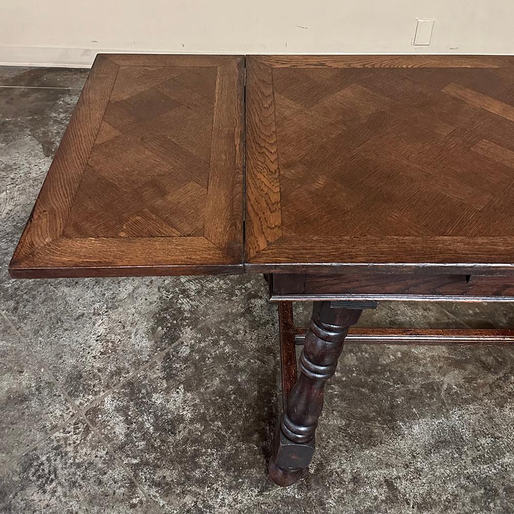 Antique Rustic Petite Draw Leaf Dining Table ~ Breakfast Table For Sale 3