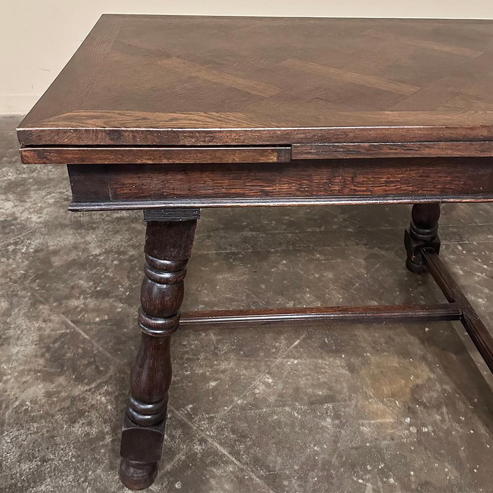 Antique Rustic Petite Draw Leaf Dining Table ~ Breakfast Table For Sale 5