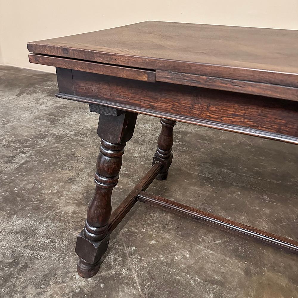 Antique Rustic Petite Draw Leaf Dining Table ~ Breakfast Table For Sale 8