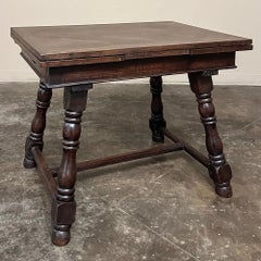 Antique Rustic Petite Draw Leaf Dining Table ~ Breakfast Table
