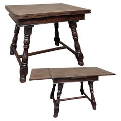 Antique Rustic Petite Draw Leaf Dining Table ~ Breakfast Table