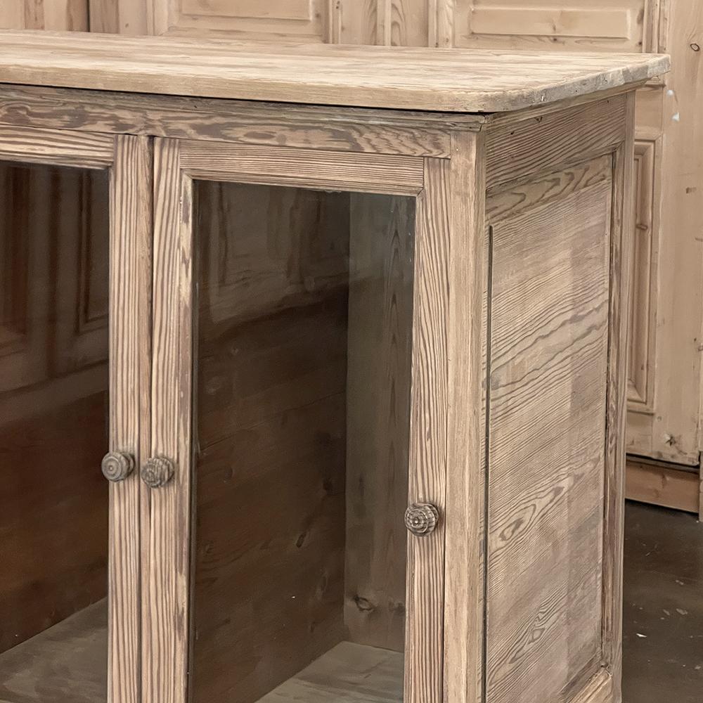 Antique Rustic Pine Bin Style Store Counter in Stripped Pine For Sale 9
