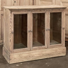 Antique Rustic Pine Bin Style Store Counter in Stripped Pine