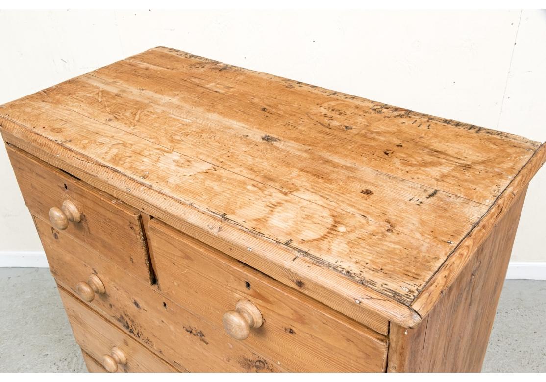 Antique Rustic Pine Chest Of Drawers 6