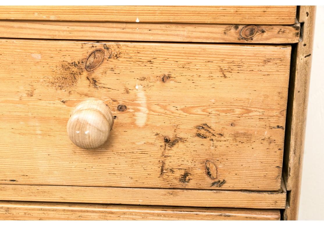 Antique Rustic Pine Chest Of Drawers 7