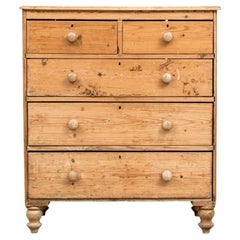 Antique Rustic Pine Chest Of Drawers