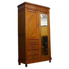 Antique Rustic Pine Wardrobe, 1900s
