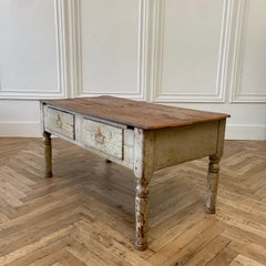 Antique Rustic Primitive Style Low Table or Coffee Table