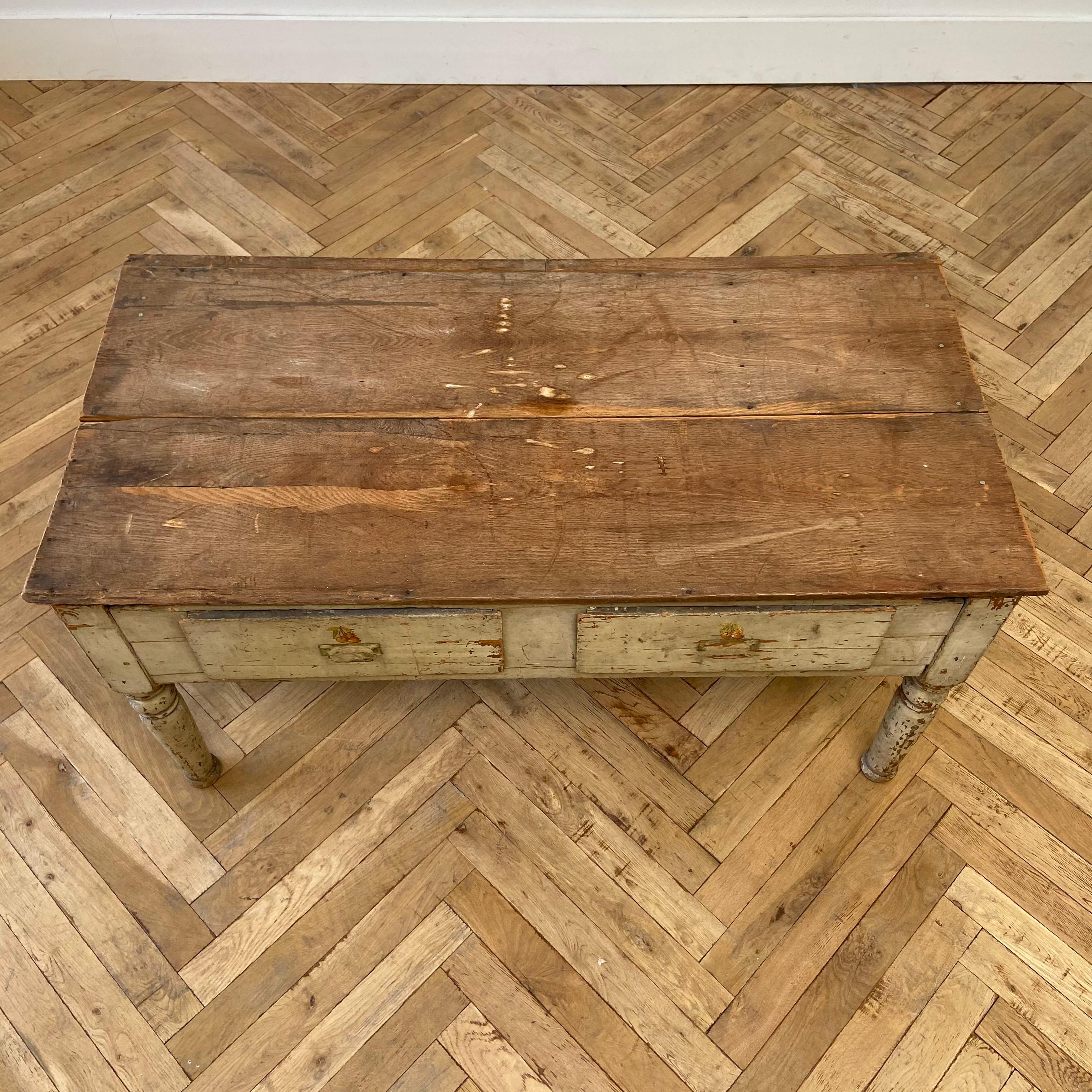 Antique Rustic Primitive Style Low Table or Coffee Table For Sale 1