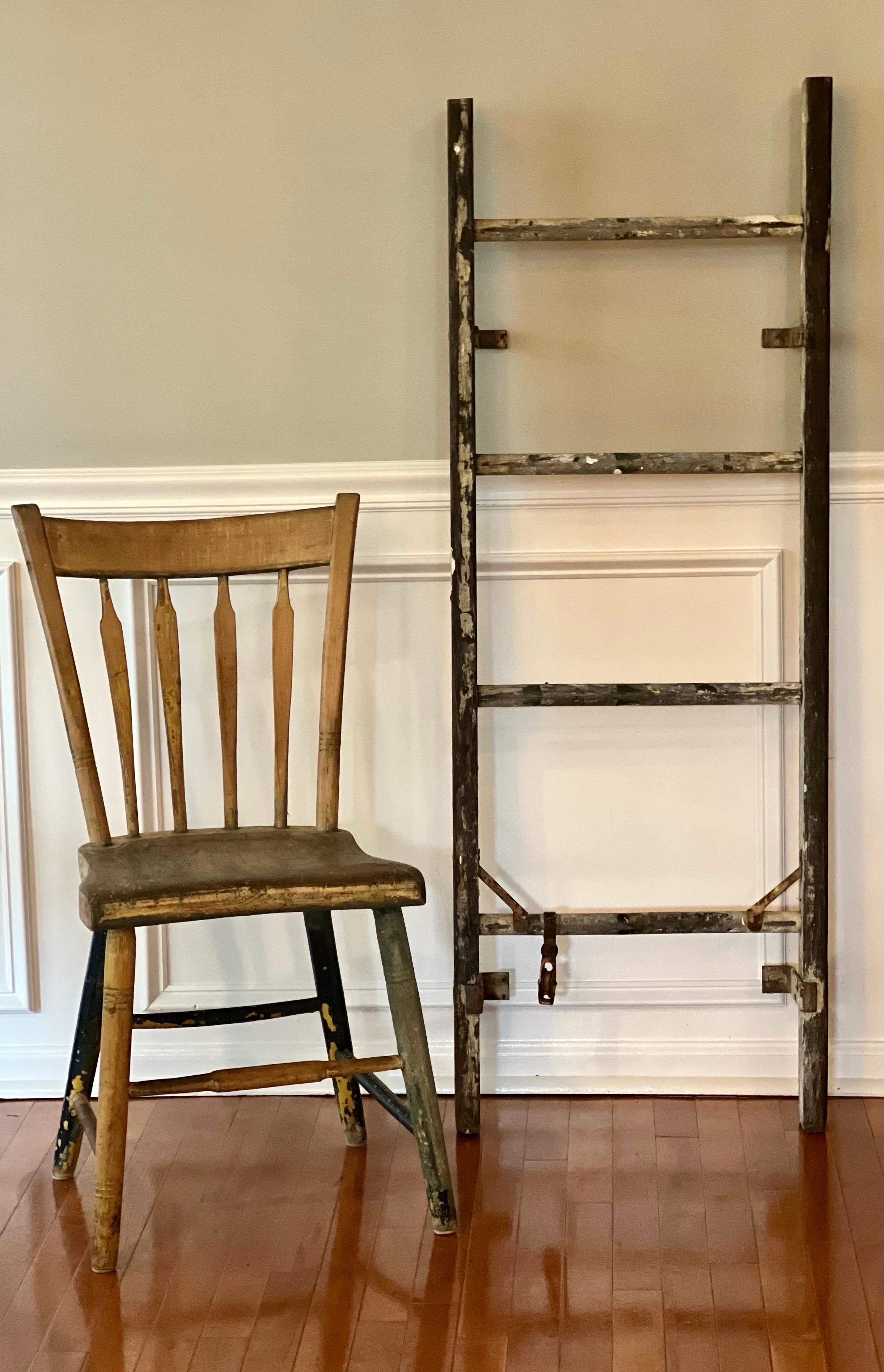Antique Rustic Primitive Wood Ladder For Sale 1