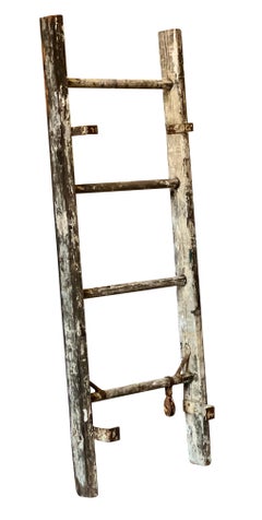 Antique Rustic Primitive Wood Ladder
