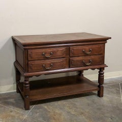Antique Rustic Raised Linen Chest