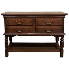 Antique Rustic Raised Linen Chest