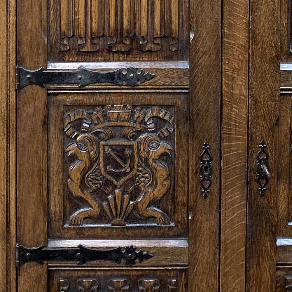 Antique Rustic Renaissance Raised Bonnetiere 3