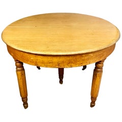 Antique Rustic Round Pine Table