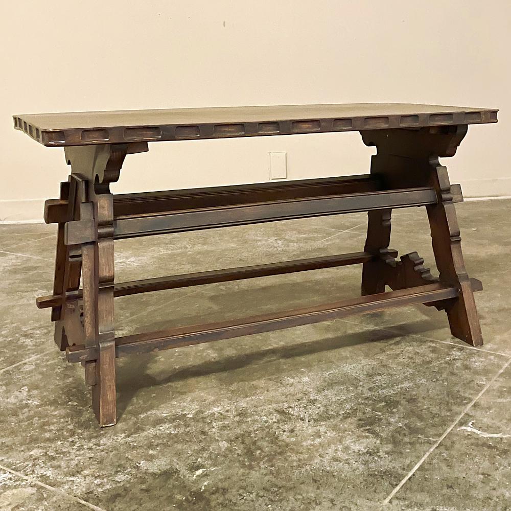 20th Century Antique Rustic Spanish Coffee Table For Sale