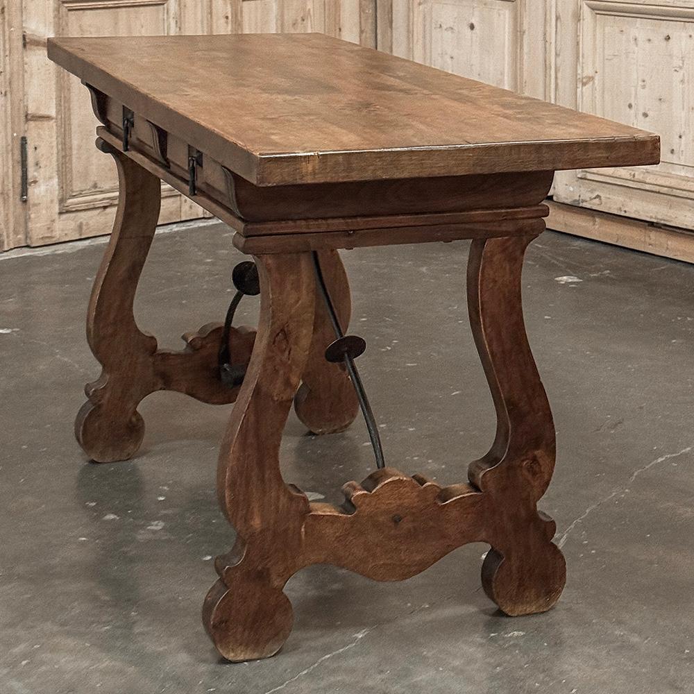 Antiker rustikaler spanischer Schreibtisch ~ Konsole ~ Sofatisch im Angebot 2