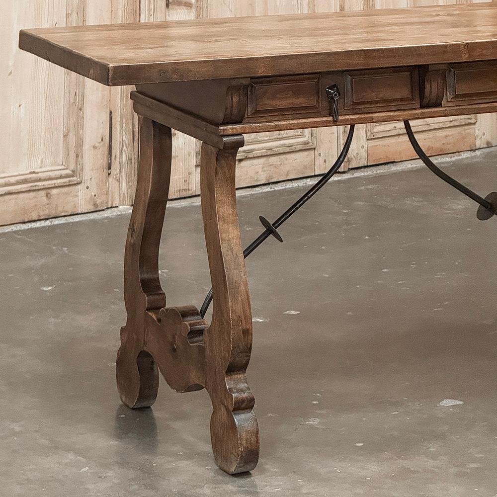 Antiker rustikaler spanischer Schreibtisch ~ Konsole ~ Sofatisch (Handgefertigt) im Angebot