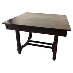 Used Rustic Spanish Table, 1800s Table Island in Solid Wood