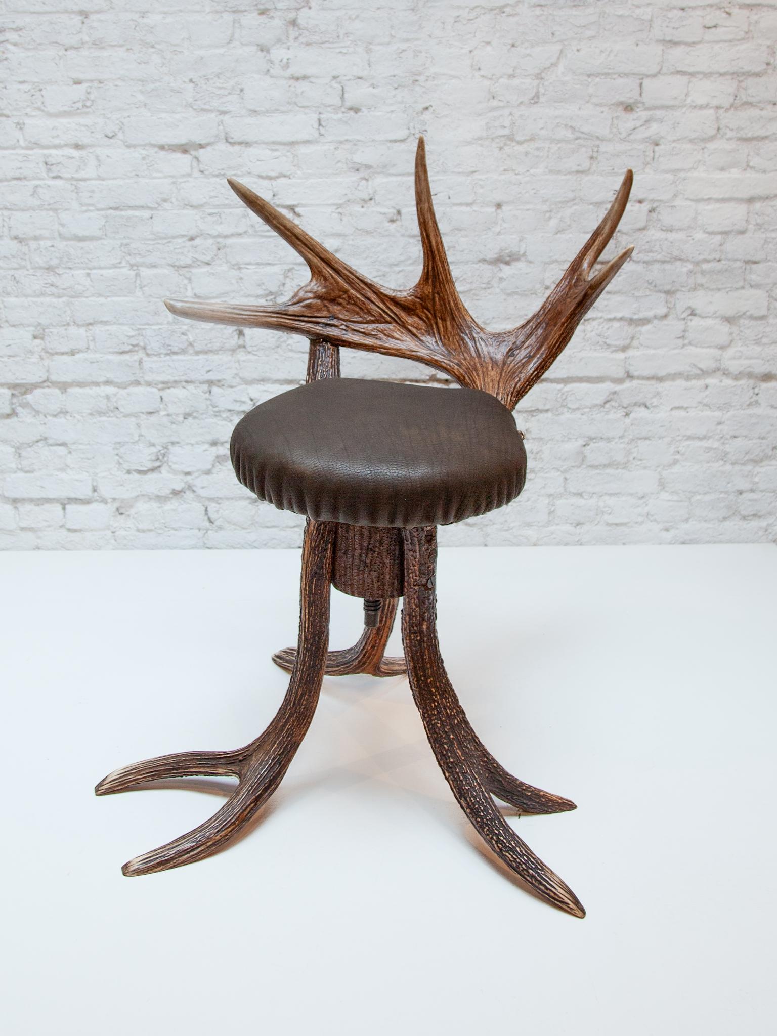 Mid-20th Century Antique Rustic Stool made in Germany, 1930s For Sale