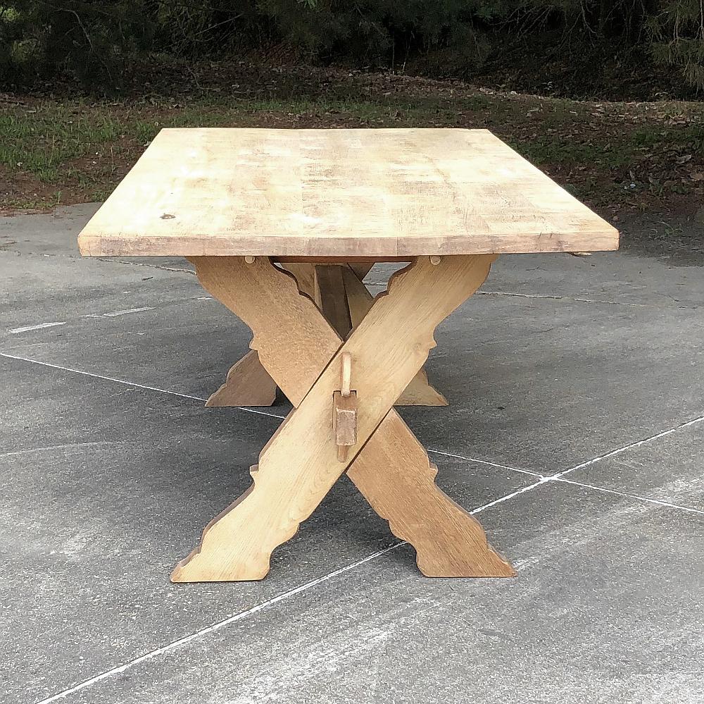 antique oak trestle table